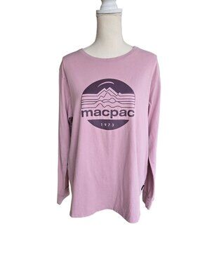 Macpac Long Sleeve Organic Cotton T-Shirt Lavender Women's 18 (US 14-16)